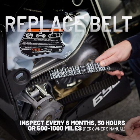 Polaris Snowmobile Performance Drive Belt, for Specific Models of Polaris Snowmobiles, Runs at Optimal RPMs, No Clutch Recalibration, Replace Every 1,000 Miles, Black, Runs Cooler - 3211065 in Saudi Arabia
