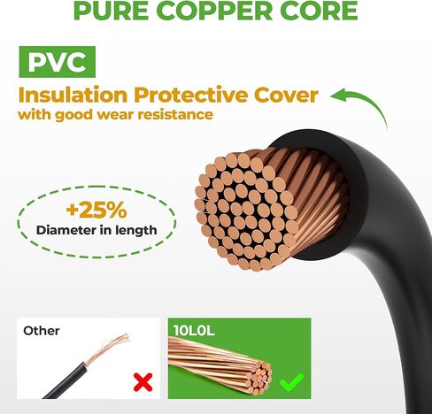 Golf Cart Battery Cables 4 Gauge for 36v & 48v EZGO TXT 1994-UP, AC/DC Wire Welding Battery Pure Copper Flexible Cable with Heavy Duty Terminal Connector in Kuwait