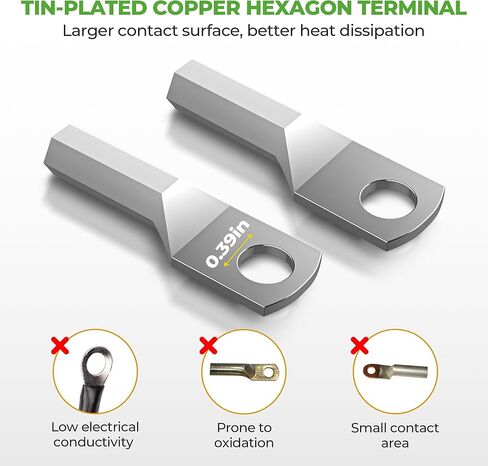 Golf Cart Battery Cables 4 Gauge for 36v & 48v EZGO TXT 1994-UP, AC/DC Wire Welding Battery Pure Copper Flexible Cable with Heavy Duty Terminal Connector in Kuwait