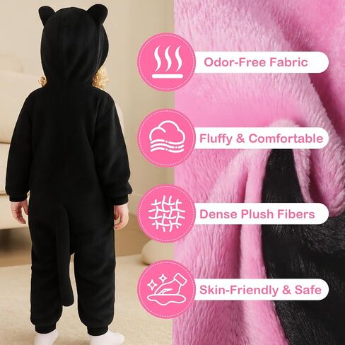 LiuSuper Unisex-Baby Animal Onesie Flannel Hooded Romper for Infants Toddlers 0-4T Halloween Winter Jumpsuit for Boys Girls in Kuwait