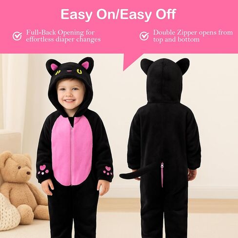 LiuSuper Unisex-Baby Animal Onesie Flannel Hooded Romper for Infants Toddlers 0-4T Halloween Winter Jumpsuit for Boys Girls in Kuwait