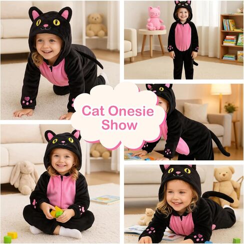 LiuSuper Unisex-Baby Animal Onesie Flannel Hooded Romper for Infants Toddlers 0-4T Halloween Winter Jumpsuit for Boys Girls in Kuwait