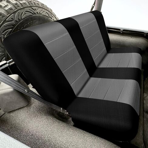 SAPUBK Custom-Fit Seat Covers Replace for 1997-2002 Wrangler TJ, Front and Rear Knitted Fabric Composite Soft Foam Lining Airmesh Breathable TJ Seat Cover Cushion in Saudi Arabia