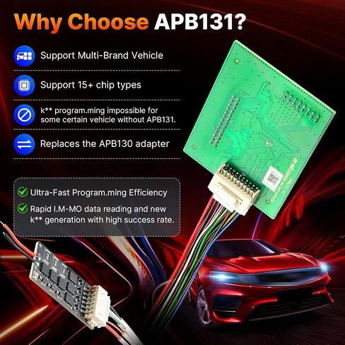 محول برمجة Autel MaxiIM APB131 K**، جميع K** Lo-st، قراءة وإضافة K** لـ VW MQB V850 RH850 Audi BCM2 Ford N.is-san، يعمل مع Autel IM608 PRO II IM608 PRO IM508S PRO، XP400 أو XP400 PRO in Saudi Arabia
