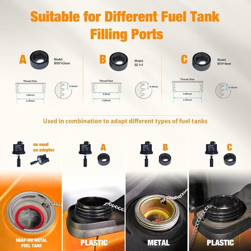 12V DC Gasoline Fuel Pump for Generators - High-Efficiency Automatic Electric Transfer Pump, Universal Fit with 3 Adapters, Unattended Operation (SPEFP-PRO) in Saudi Arabia