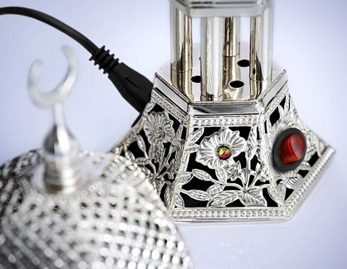 مبخرة البخور الكهربائية AM Regulator - مبخرة عود قابلة للتعديل لدرجة الحرارة ومؤقت للبخور واللبان والراتنج - تصميم آمن خالٍ من الفحم للاستخدام في المنزل والمكتب والمنتجعات الصحية والصلاة (ذهبي) in Kuwait