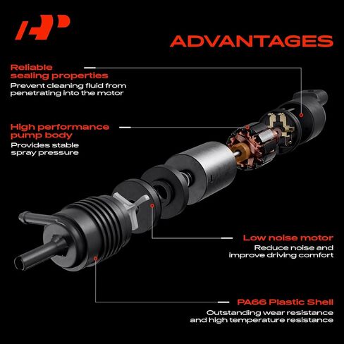 مضخة غسيل الزجاج الأمامي أو الخلفي الممتازة متوافقة مع Honda CR-V CRV 2007-2011، Fit 2009-2013 وMitsubishi Outlander 2012-2020، Outlander PHEV Sport in Saudi Arabia