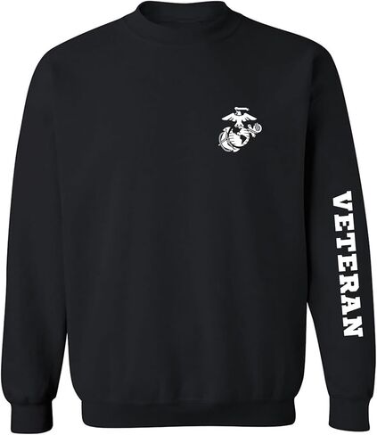 zerogravitee Marine Veteran white sleeve print Crewneck Sweatshirt in Saudi Arabia