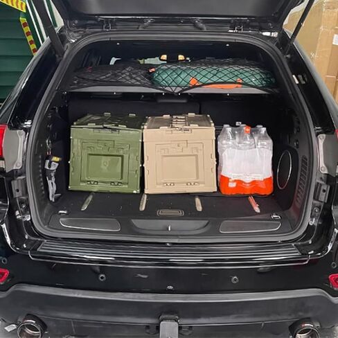 for Jeep Grand Cherokee (WK2) 2011-2021 Modular Storage Panel Shelf Modification Molle Panel Rear Trunk Debris Rack Storage Carrier Trunk Organizer Kit Black Aluminum Alloy in Saudi Arabia