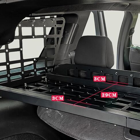 for Jeep Grand Cherokee (WK2) 2011-2021 Modular Storage Panel Shelf Modification Molle Panel Rear Trunk Debris Rack Storage Carrier Trunk Organizer Kit Black Aluminum Alloy in Saudi Arabia
