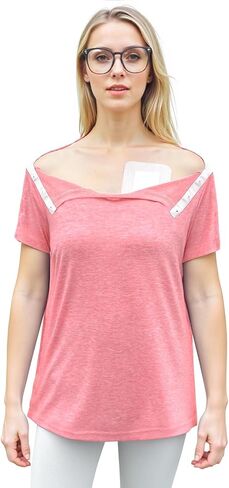 Post Surgery Shirt for Women Shoulder Surgery Shirts Full Snap-Open Arm Shoulder Recovery Clothing-Chemo Clothing Women in Saudi Arabia