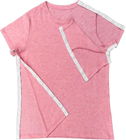 Post Surgery Shirt for Women Shoulder Surgery Shirts Full Snap-Open Arm Shoulder Recovery Clothing-Chemo Clothing Women in Saudi Arabia
