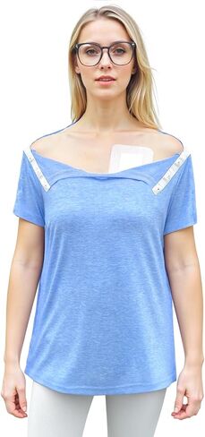 Post Surgery Shirt for Women Shoulder Surgery Shirts Full Snap-Open Arm Shoulder Recovery Clothing-Chemo Clothing Women in Saudi Arabia