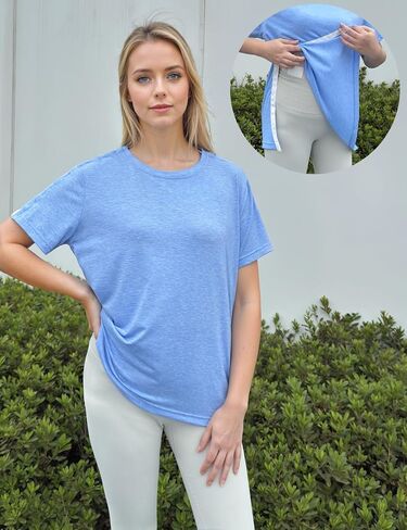 Post Surgery Shirt for Women Shoulder Surgery Shirts Full Snap-Open Arm Shoulder Recovery Clothing-Chemo Clothing Women in Saudi Arabia