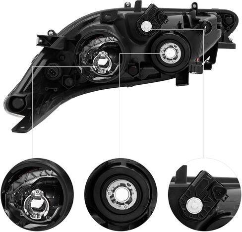 Left & Right Xenon Headlight Assembly for 2013-2015 Toyota Avalon XLE Touring Limited, OEM 81145-07130/81185-07130, LED DRL Included (Bulbs Not Included) in Kuwait