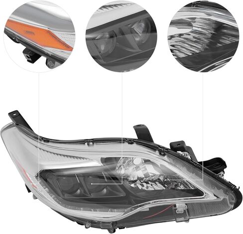 Left & Right Xenon Headlight Assembly for 2013-2015 Toyota Avalon XLE Touring Limited, OEM 81145-07130/81185-07130, LED DRL Included (Bulbs Not Included) in Kuwait
