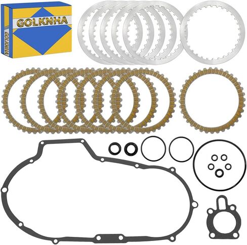 Clutch Friction Plates & Primary Cover Gasket Kit Compatible with Sportster 883 1200 OEM# 34995-89B 37911-90 37913-90 in Saudi Arabia