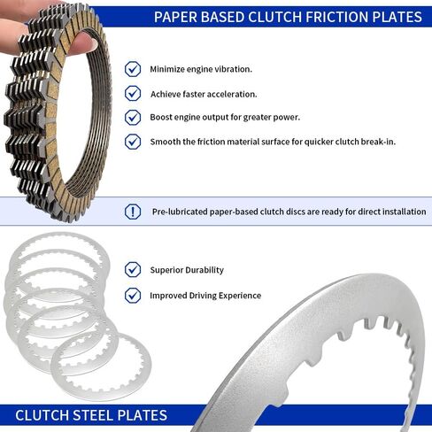 Clutch Friction Plates & Primary Cover Gasket Kit Compatible with Sportster 883 1200 OEM# 34995-89B 37911-90 37913-90 in Saudi Arabia