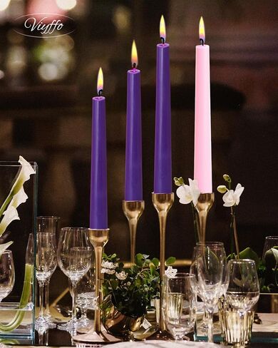 Viyffo Taper Candles – Black Halloween Candle Sticks, 10 Inch Vampire Blood Drip Bleeding Candles, Set of 4 Unscented Candlesticks for Spooky Gothic Decor and Creepy Vampire Room in Saudi Arabia