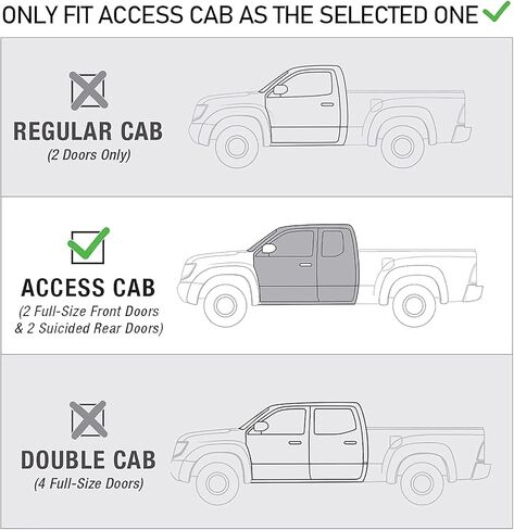 Hooke Road 05-23 Tacoma Access Cab Roof Rack Cross Bar Cargo Carrier Basket لـ 2005-2023 Toyota Tacoma 2nd 3rd Gen - كابينة الوصول فقط in Saudi Arabia
