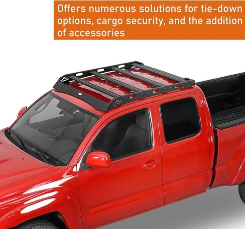 Hooke Road 05-23 Tacoma Access Cab Roof Rack Cross Bar Cargo Carrier Basket لـ 2005-2023 Toyota Tacoma 2nd 3rd Gen - كابينة الوصول فقط in Saudi Arabia
