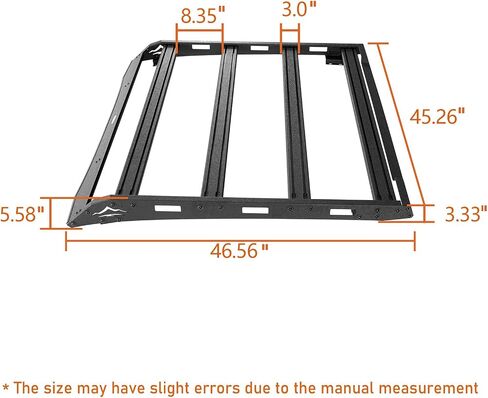 Hooke Road 05-23 Tacoma Access Cab Roof Rack Cross Bar Cargo Carrier Basket لـ 2005-2023 Toyota Tacoma 2nd 3rd Gen - كابينة الوصول فقط in Saudi Arabia