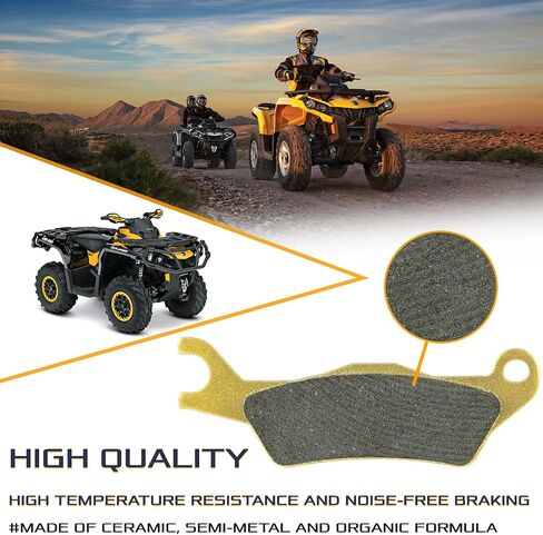 Brake Pads for Can-Am Outlander 450 500 570 650 800R 850 1000 EFI XT XT-P XMR DPS Max XT/XT-P/XMR/DPS 3 Set Front Rear Heavy Duty Ceramic Disc Brake Pads 705601014/15 in Saudi Arabia