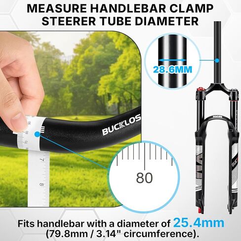 BUCKLOS Adjustable Bike Stem MTB 25.4mm 31.8mm 90/110/130/145mm 80 Degree Bike Stem Riser for Angle Adjustment, Bicycle Handlebar Extension for Commuter Bikes, E-Bike, Mountain, Road Bicycles in Kuwait