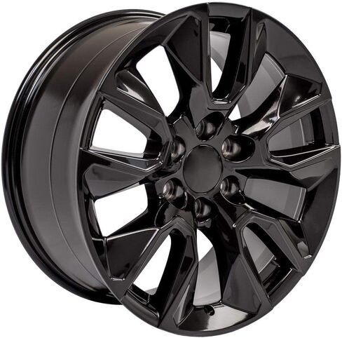 OE WHEELS CV32 20x9 RST Style Wheels - Gloss Black Rims 20 Inch Set of 4, 6x139.7 Wheels - Optional TPMS & 275/55R20 Tires and Rims Packages - Fits Silverado 1500 & GM Full Size SUVs (Set of 4) in Saudi Arabia