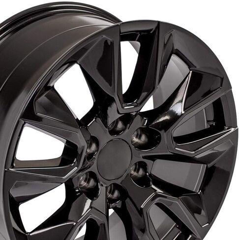 OE WHEELS CV32 20x9 RST Style Wheels - Gloss Black Rims 20 Inch Set of 4, 6x139.7 Wheels - Optional TPMS & 275/55R20 Tires and Rims Packages - Fits Silverado 1500 & GM Full Size SUVs (Set of 4) in Saudi Arabia