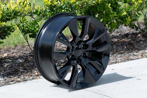 OE WHEELS CV32 20x9 RST Style Wheels - Gloss Black Rims 20 Inch Set of 4, 6x139.7 Wheels - Optional TPMS & 275/55R20 Tires and Rims Packages - Fits Silverado 1500 & GM Full Size SUVs (Set of 4) in Saudi Arabia