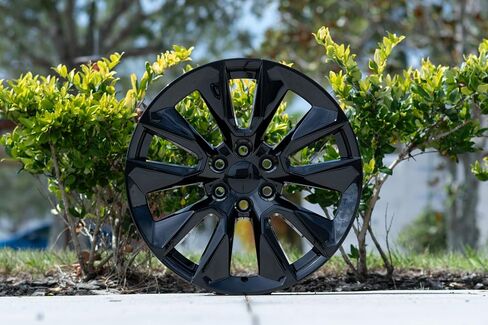 OE WHEELS CV32 20x9 RST Style Wheels - Gloss Black Rims 20 Inch Set of 4, 6x139.7 Wheels - Optional TPMS & 275/55R20 Tires and Rims Packages - Fits Silverado 1500 & GM Full Size SUVs (Set of 4) in Saudi Arabia