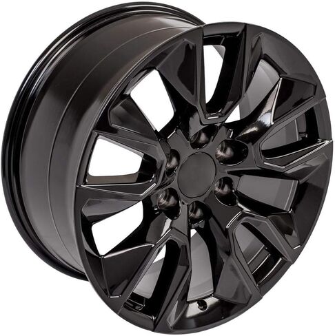 OE WHEELS CV32 20x9 RST Style Wheels - Gloss Black Rims 20 Inch Set of 4, 6x139.7 Wheels - Optional TPMS & 275/55R20 Tires and Rims Packages - Fits Silverado 1500 & GM Full Size SUVs (Set of 4) in Saudi Arabia
