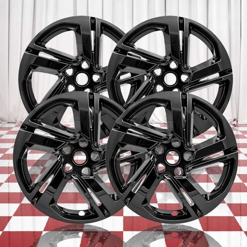 Set of 4 Gloss Black 5 Spoke 18" Wheel Skins for GMC Terrain SLE/SLT 2018-2021 in Saudi Arabia