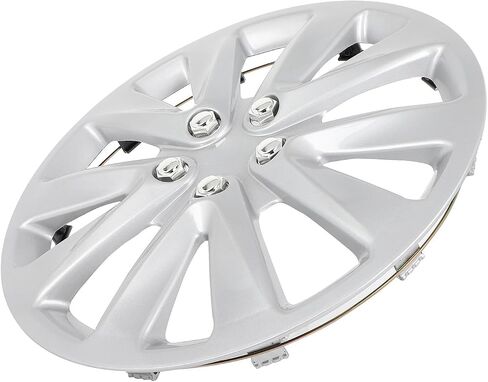 SCITOO(16-Inch) Snap On Hubcap Auto Tire Replacement Exterior Cap Snap On Cars, Trucks, SUVs Silver Wheel Cover Set of 4 Pieces in Saudi Arabia