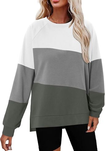 KISSMODA Women's Oversized Sweatshirts Crew Neck Long Sleeve Shirts Casual Loose Pullover Tops 2025 Fall Clothes in Saudi Arabia