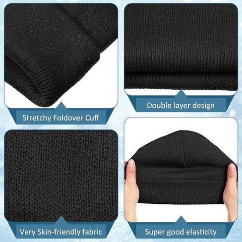 SATINIOR 56 Pcs Bulk Winter Hats and Gloves Set for Homeless Beanies Touchscreen Gloves Knit Cuffed Skull Caps for Men Women in Saudi Arabia
