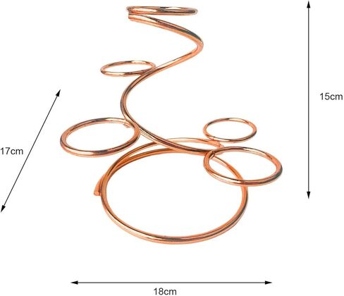 Crystal Ball Metal Holder Stable Multiuse Housewarming Gifts Crystal Ball Stand Spheres Metal Holder for Hotel Living Room, Rose Gold in Kuwait