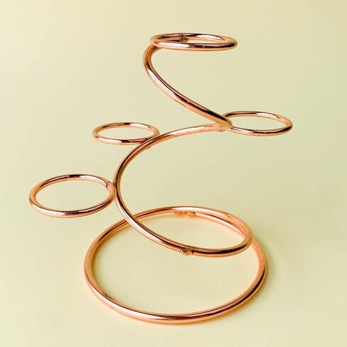 Crystal Ball Metal Holder Stable Multiuse Housewarming Gifts Crystal Ball Stand Spheres Metal Holder for Hotel Living Room, Rose Gold in Kuwait