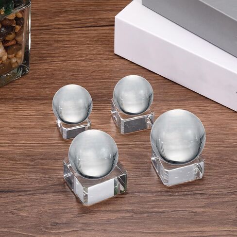 يعرض كريستال LED حامل قاعدة حامل 23 × 23 × 13 مم شفاف للزجاج والكريستال الفني لتزيين الأعمال الفنية حزمة من 3 in Saudi Arabia