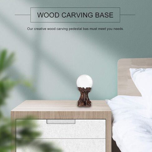 DOITOOL Wood Base Display Stand, Sphere Stands for Display Crystal, Crystal Holder Wood Egg Ball Stand for Home Decor, 2.36X1.77X1.57in in Saudi Arabia