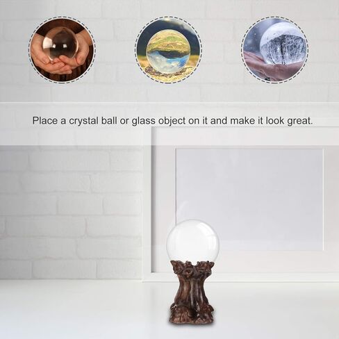 DOITOOL Wood Base Display Stand, Sphere Stands for Display Crystal, Crystal Holder Wood Egg Ball Stand for Home Decor, 2.36X1.77X1.57in in Saudi Arabia