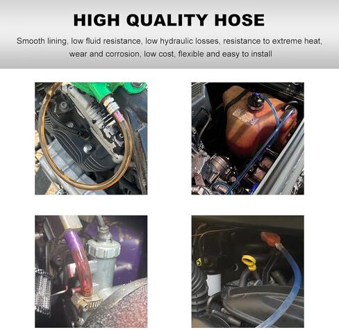 Colorful Fuel Line Hose Tube, 0.2"(5mm) ID Flexible Anti-Corrosion Rubber Gas Fuel Line Tube, Petrol Gas Oil Hose Pipe Vacuum Tubing Replacement for Motorcycle ATV Dirt Bike (Red) in Saudi Arabia