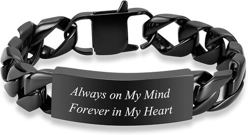 Hearbeingt Cremation Jewelry Urn Bracelet for Ashes for Men Cuban Link Ashes Bracelet Cremation Bangle for Human Ashes Keepsake Memorial Ash Urn Bracelet in Saudi Arabia