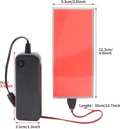 Electroluminescent El Light Strip with 3V Battery Case Driver, Interior/Exterior Atmosphere Light, Decoration Light Ideal for Parties, Halloween, DIY Decoration, Green(No Battery) in Kuwait