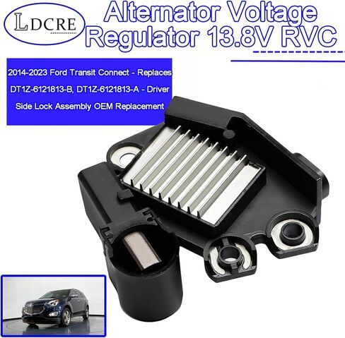 Alternator Voltage Regulator 13.8V RVC Type - Compatible with Chevy Equinox, Cruze, Camaro, Captiva, Trax, GMC Terrain, Buick Encore, Regal, LaCrosse, Saab 9-5 - Replaces VR-V5460, M608 in Saudi Arabia