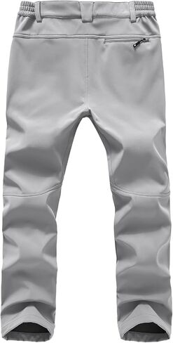 Rdruko Men's Snow Pants Waterproof Insulated Winter Ski Hiking Fleece Lined Outdoor Softshell Pants in Saudi Arabia