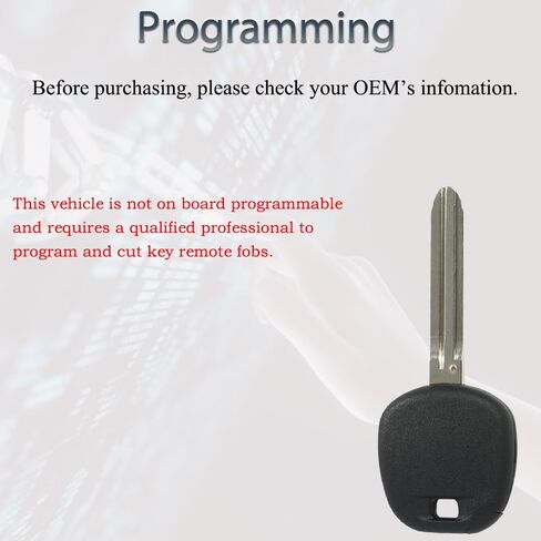 4D-67 رقاقة TOY44D-PT استبدال مفتاح الإشعال المستجيب لـ 2003-2010 Toyota 4Runner Camry Corolla Highlander Rav4 Sienna Tacoma Tundra Scion XB Locksmith مطلوب in Saudi Arabia