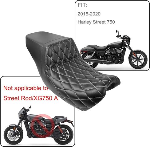 Black Motorcycle Seats fit Harley Street Seat for Harley XG500 XG750 Street 500 750 Front Rear Driver Passenger Seat Street 750 Two Up seat 2015-2020 in Saudi Arabia