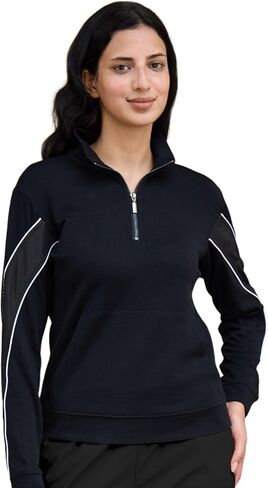 Merino Wool Quarter Zip Pullover for Women for Sport Workout, Thermal Collared Soft Cozy Sweatshirts for Women in Kuwait